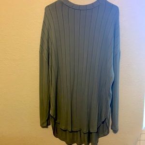 Olive green long sleeve top